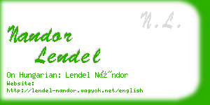 nandor lendel business card